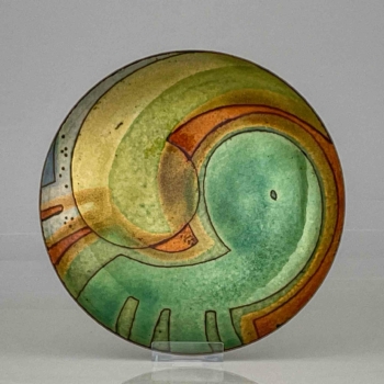 Saara Hopea – A multicoloured enameled copper plate – 1960’s or 1970’s