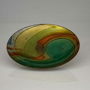Saara Hopea - A multicoloured enameled copper plate - 1960's or 1970's