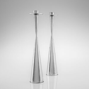 Tapio Wirkkala - A pair of Scandinavian Modern silver candlesticks, model TW 189 - Kultakeskus, Finland 1964 & 1965