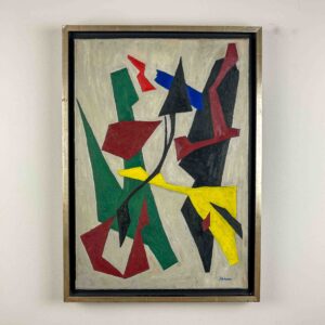 Hans Ittmann - Abstract Composition, 1945 - oil on canvas, framed