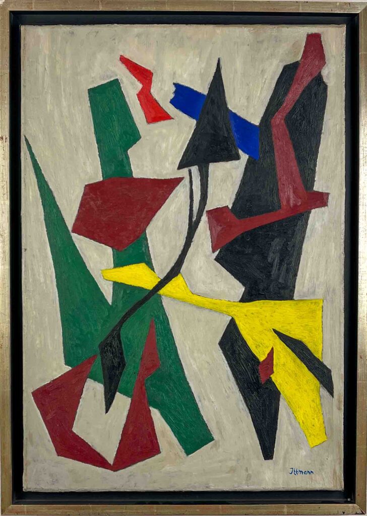 Hans Ittmann – Abstract Composition, 1945 – oil on canvas, framed