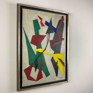 Hans Ittmann - Abstract Composition, 1945 - oil on canvas, framed