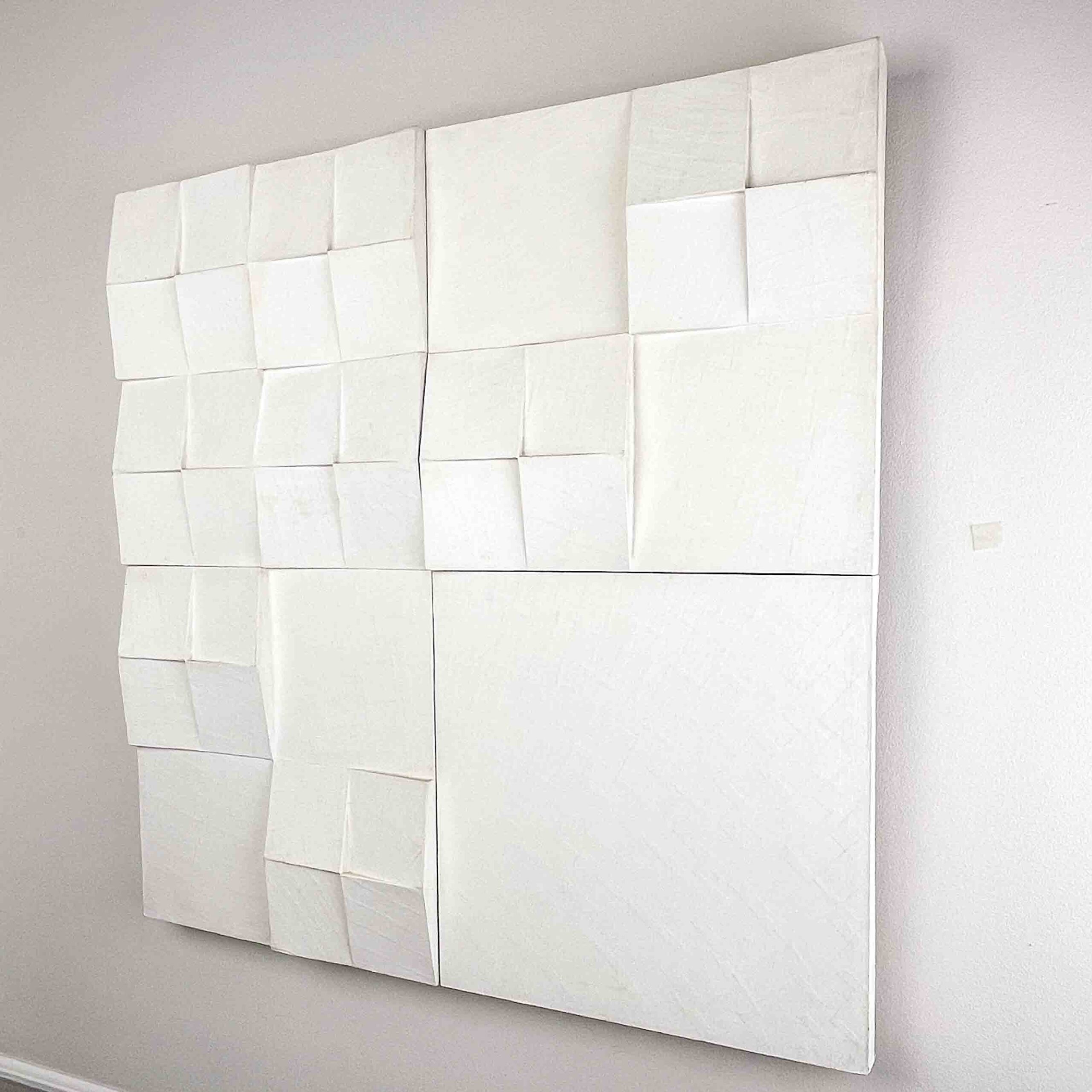 Jaap Egmond - "IH-11-12-15-16", 1976 - relief: paper mache on wood, painted