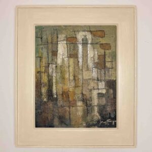 Jaap Nanninga - Abstract Composition, 1953 - oil on canvas, framed