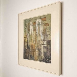 Jaap Nanninga - Abstract Composition, 1953 - oil on canvas, framed