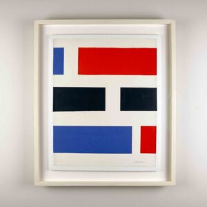 Joop Vreugdenhil - Abstract composition, 1968 - collage on paper, profesionally framed, museumglass