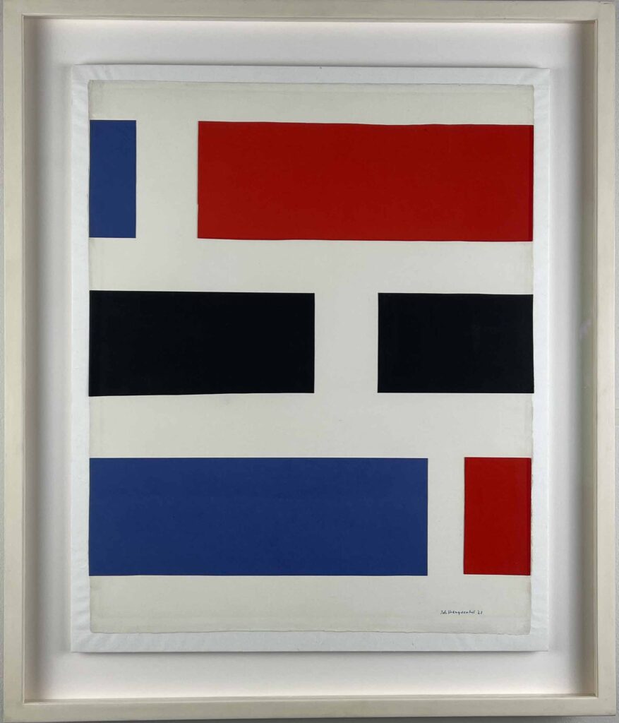 Joop Vreugdenhil – Abstract composition, 1968 – collage on paper, professionally framed, museumglass