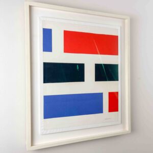 Joop Vreugdenhil - Abstract composition, 1968 - collage on paper, profesionally framed, museumglass