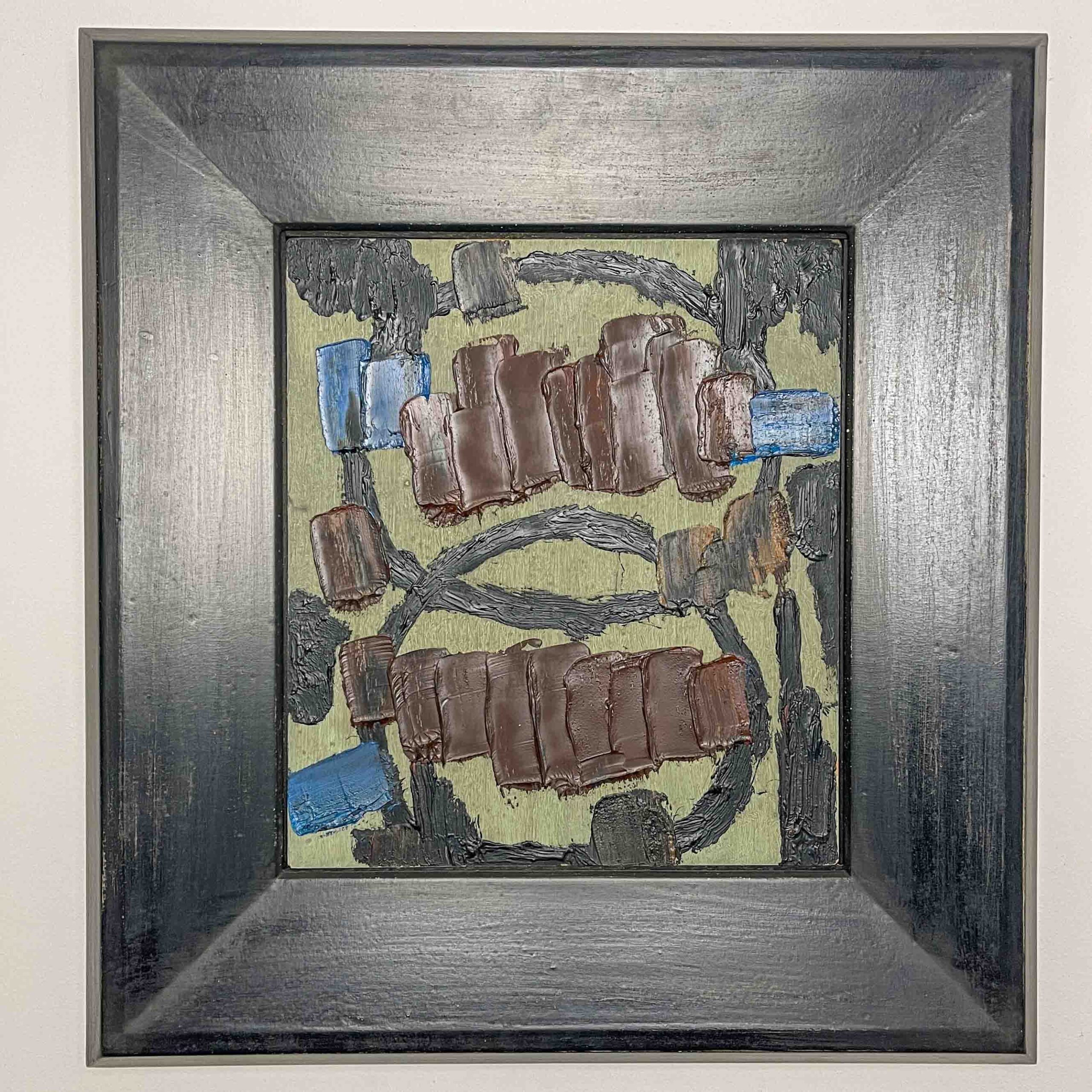 Willem Hussem - Abstract composition, 1962 - oil on board, professionally framed