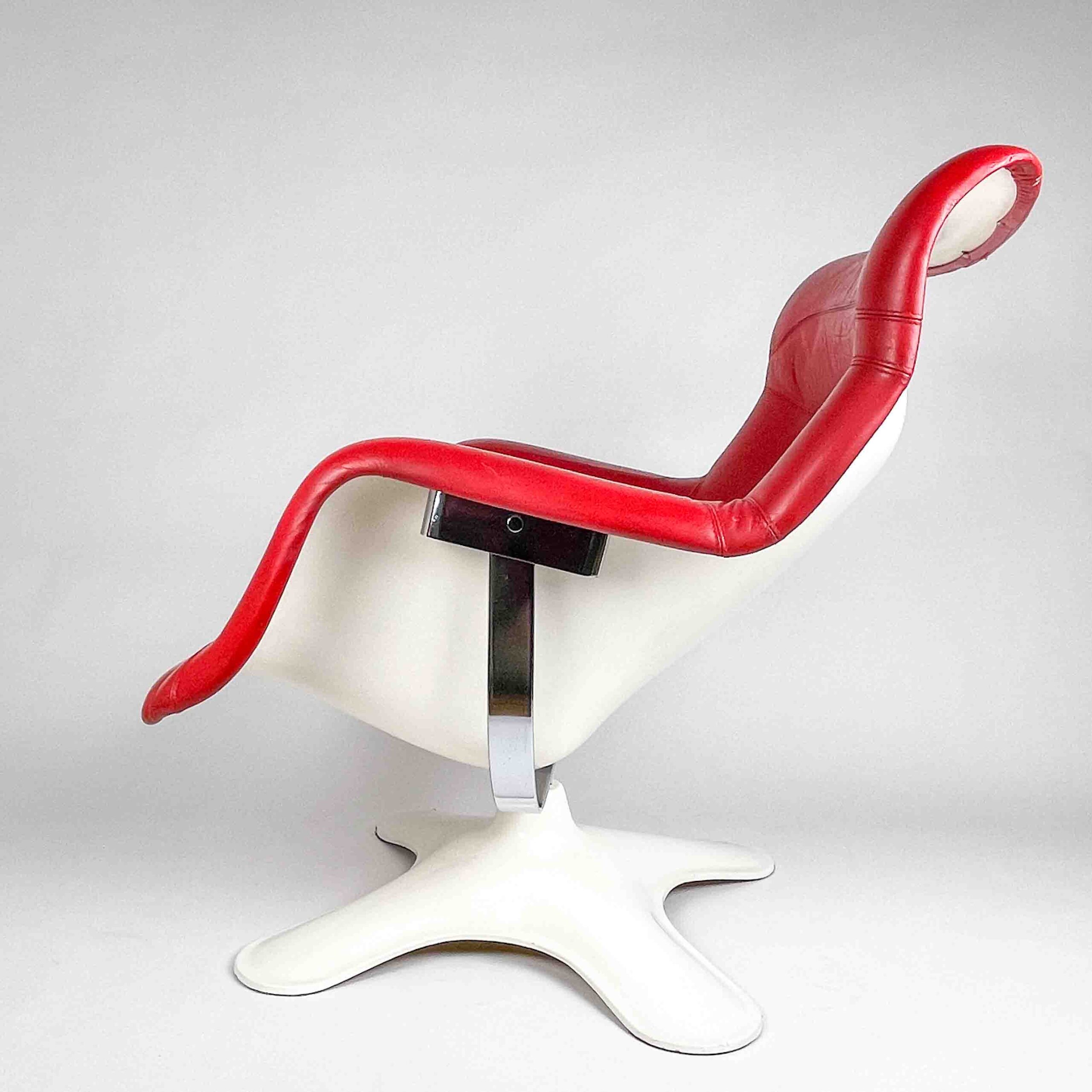 Yrjö Kukkapuro - Early edition "Karuselli" loungechair & ottoman - Haimi, Finland circa 1970