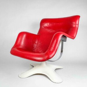 Yrjö Kukkapuro - Early edition "Karuselli" loungechair & ottoman - Haimi, Finland circa 1970