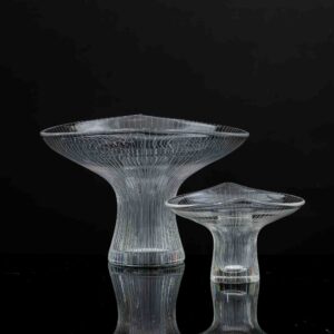 Tapio Wirkkala – Scandinavian Modern, line cut crystal Art-object, model 3523, complete set – Iittala Finland ca 1958