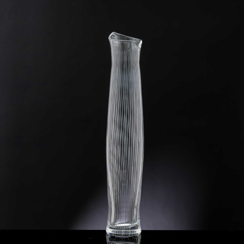 Tapio Wirkkala - Scandinavian Modern crystal Art-object "Tuonelan virta", model 3522 - Iittala, Finland ca 1954