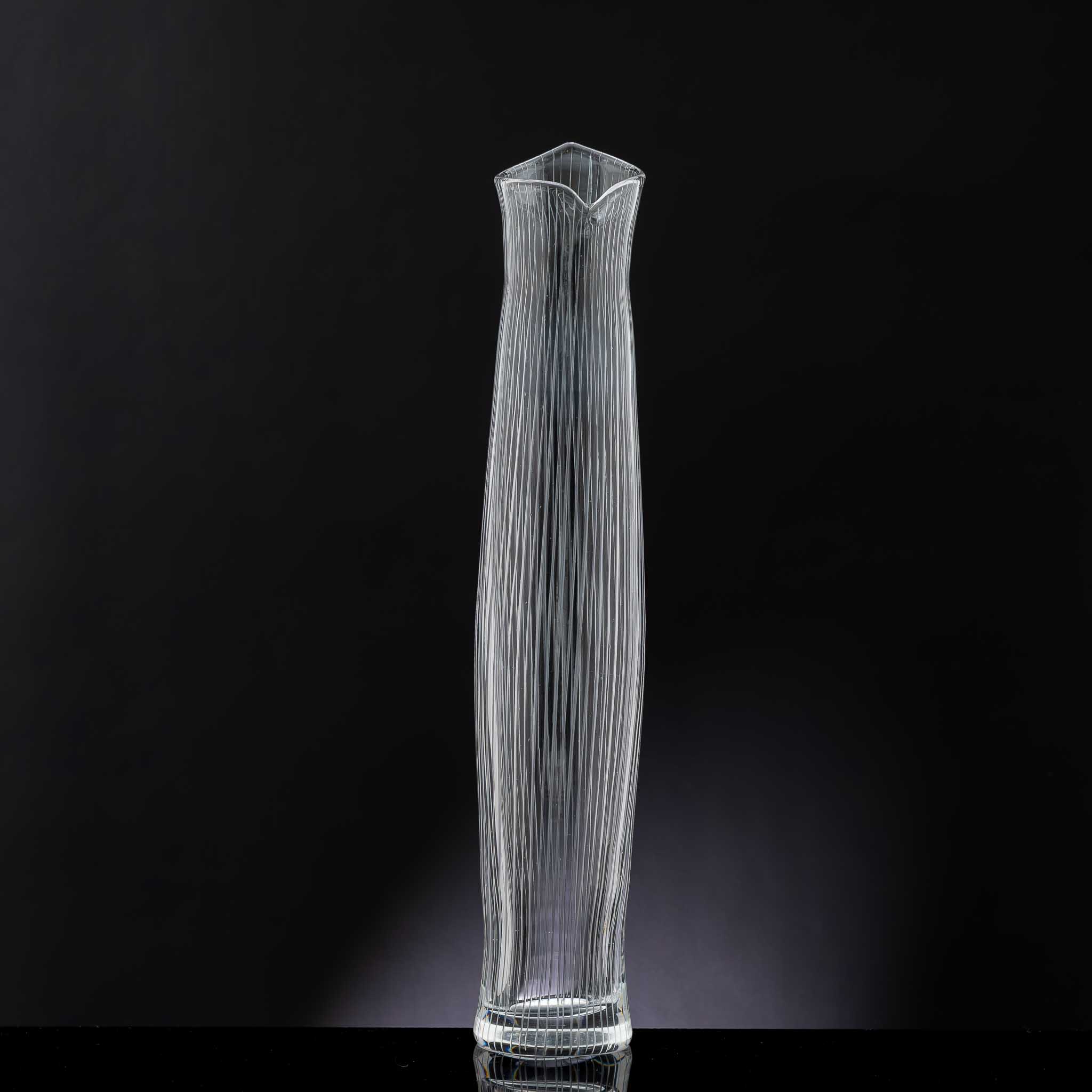 Tapio Wirkkala - Scandinavian Modern crystal Art-object "Tuonelan virta", model 3522 - Iittala, Finland ca 1954