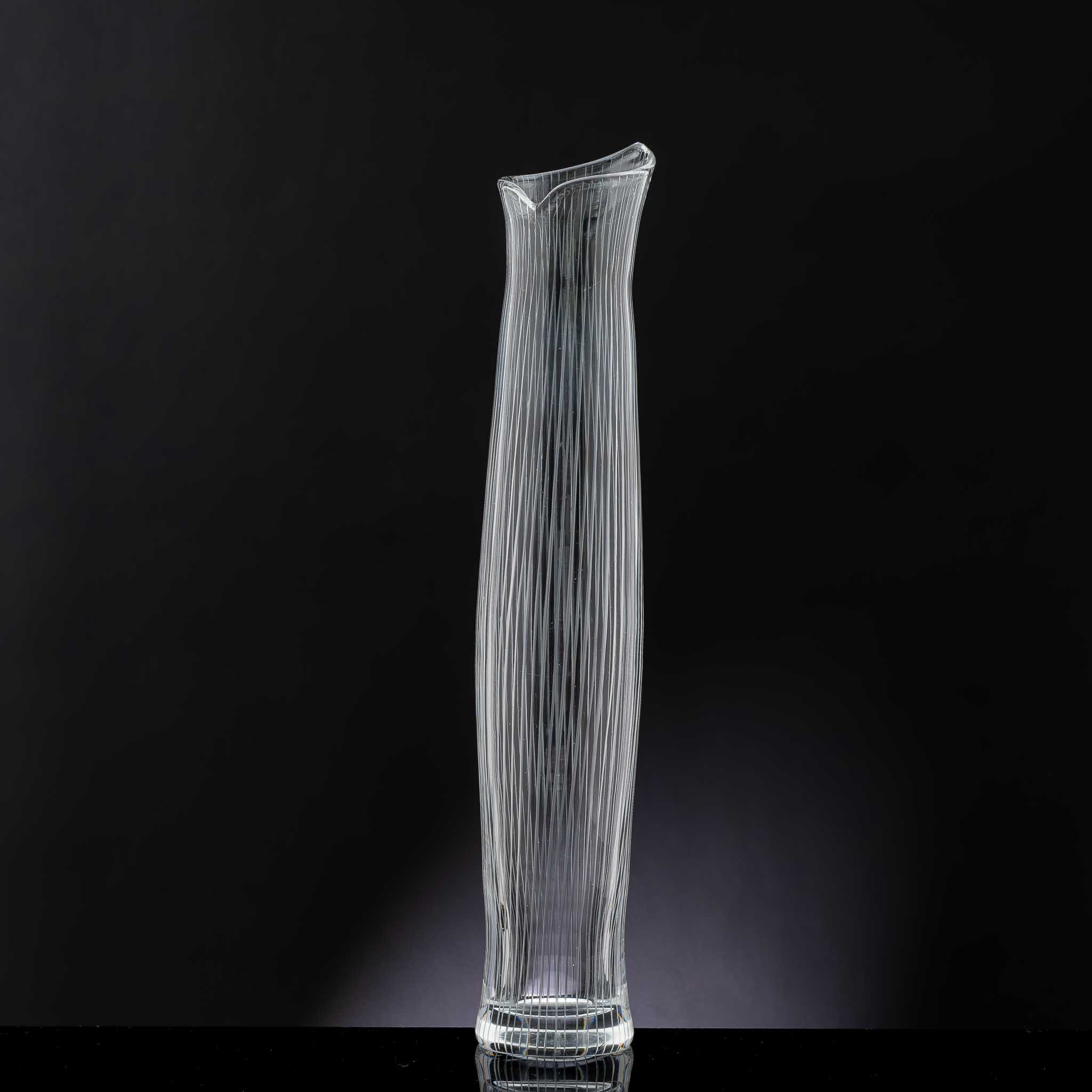 Tapio Wirkkala - Scandinavian Modern crystal Art-object "Tuonelan virta", model 3522 - Iittala, Finland ca 1954