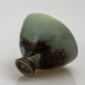 Berndt Friberg - A unique glazed stoneware footed angled bowl - Gustavsberg Sweden 1953