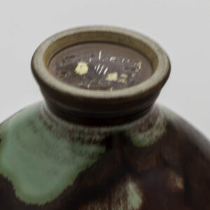 Berndt Friberg - A unique glazed stoneware footed angled bowl - Gustavsberg Sweden 1953