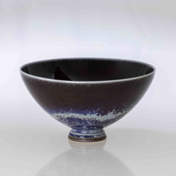 Berndt Friberg – A unique glazed stoneware footed bowl – Gustavsberg Sweden 1974