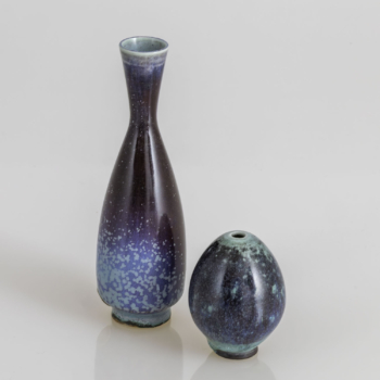 Berndt Friberg – Two miniature glazed stoneware vases – Gustavsberg Sweden 1970’s