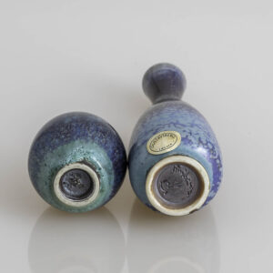 Berndt Friberg - Two miniature glazed stoneware vases - Gustavsberg Sweden 1970's