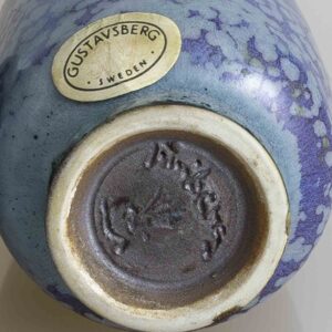 Berndt Friberg - Two miniature glazed stoneware vases - Gustavsberg Sweden 1970's