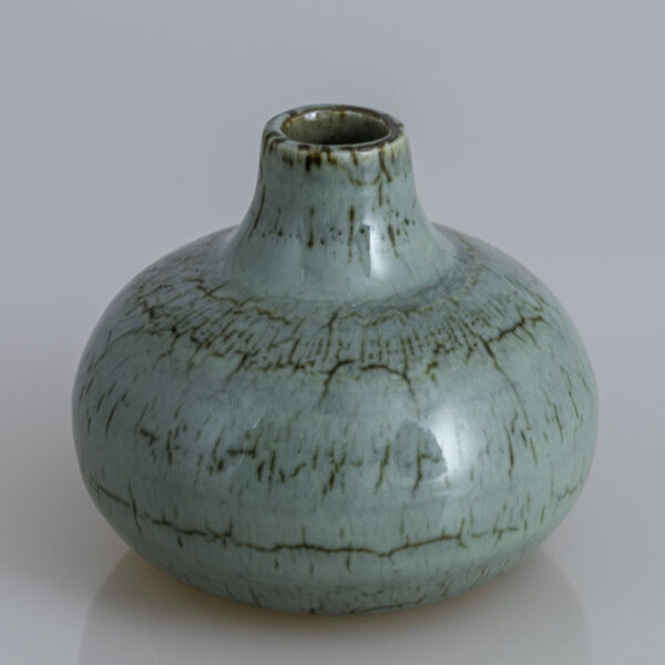 Carl-Harry Stålhane - A unique glazed stoneware small vase - Rörstrand Sweden 1963