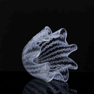 Fulvio Bianconi - A glass Art-Object "Fazzoletto" (Handkerchief), Zanfirico technique - Venini, Italy 1950's