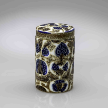 Nils Thorsson – A cylindrical lidded “Baca” jar – Royal Copenhagen, Denmark ca. 1970