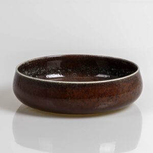 Stig Lindberg - A unique glazed stoneware deep dish - Gustavsberg Sweden 1974