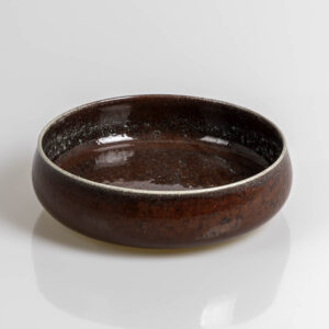 Stig Lindberg - A unique glazed stoneware deep dish - Gustavsberg Sweden 1974