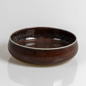 Stig Lindberg - A unique glazed stoneware deep dish - Gustavsberg Sweden 1974