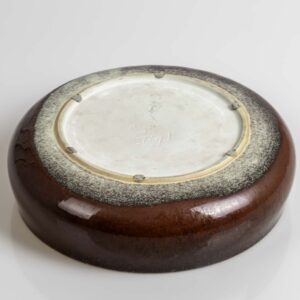 Stig Lindberg - A unique glazed stoneware deep dish - Gustavsberg Sweden 1974