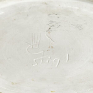 Stig Lindberg - A unique glazed stoneware deep dish - Gustavsberg Sweden 1974